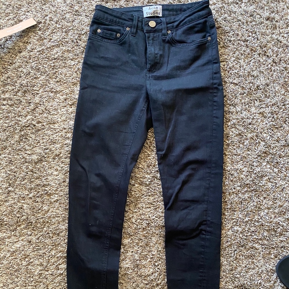 Acne Studios Black High Rise Skinny Jeans Size 25